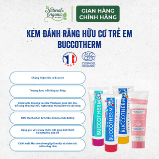 Kem Đánh Răng Hữu Cơ Trẻ Em Buccotherm 50ml Bảo Vệ Men Răng Và Nưới Nhạy Cảm - Natural Market
