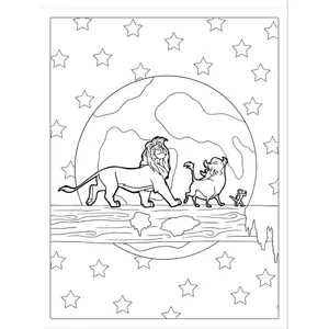 Tranh tô màu Lion King (Mực và giấy chính hãng - an toàn cho bé)