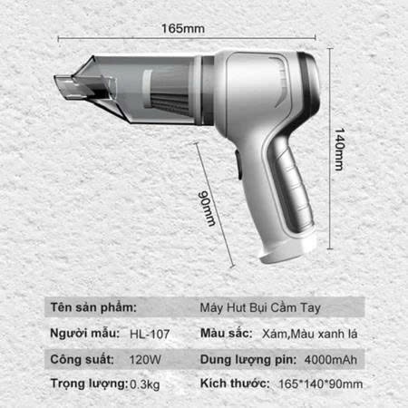 Máy Hút Bụi Cầm Tay Tamashio Lực Hút 9000PA Hút Bụi Đa Năng Siêu Khỏe, Đầu Hút tiện lợi