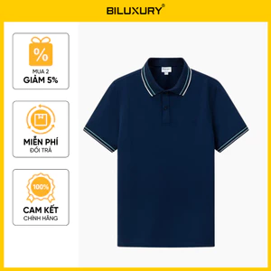 Áo Polo Tím Than Thiết Kế Basic 9APCT048TTT Biluxury Thoáng Mát Bền Màu
