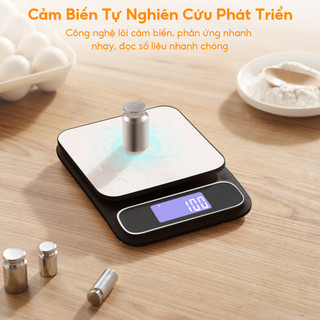Cân tiểu ly điện tử CHỐNG NƯỚC, độ chính xác cao - 0.1g đến 5kg CÂN MINI THỰC PHẨM, GIA VỊ, THUỐC