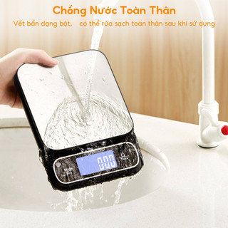 Cân tiểu ly điện tử CHỐNG NƯỚC, độ chính xác cao - 0.1g đến 5kg CÂN MINI THỰC PHẨM, GIA VỊ, THUỐC