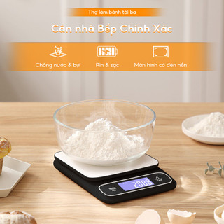 Cân tiểu ly điện tử CHỐNG NƯỚC, độ chính xác cao - 0.1g đến 5kg CÂN MINI THỰC PHẨM, GIA VỊ, THUỐC