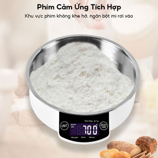 Cân điện tử màn hình cảm ứng led 5kg/1g chuyên dùng cho cân cà phê lương thực