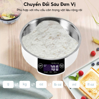 Cân điện tử màn hình cảm ứng led 5kg/1g chuyên dùng cho cân cà phê lương thực