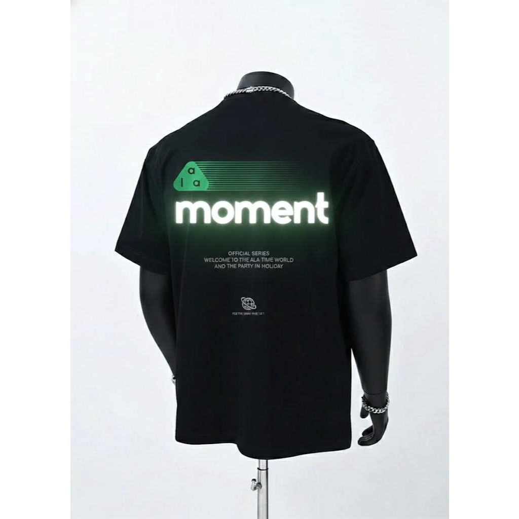 Áo thun Stee Cổ tròn Chữ PHẢN QUANG MOMENT Localbrand ICVCVNI Unisex Cotton