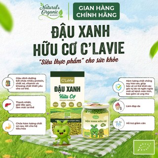 Đậu Nành Đen Xanh Lòng Hữu Cơ C'LaVie 100g Hỗ Trợ Tim Mạch, Điều Hòa Huyết Áp - Natural Market