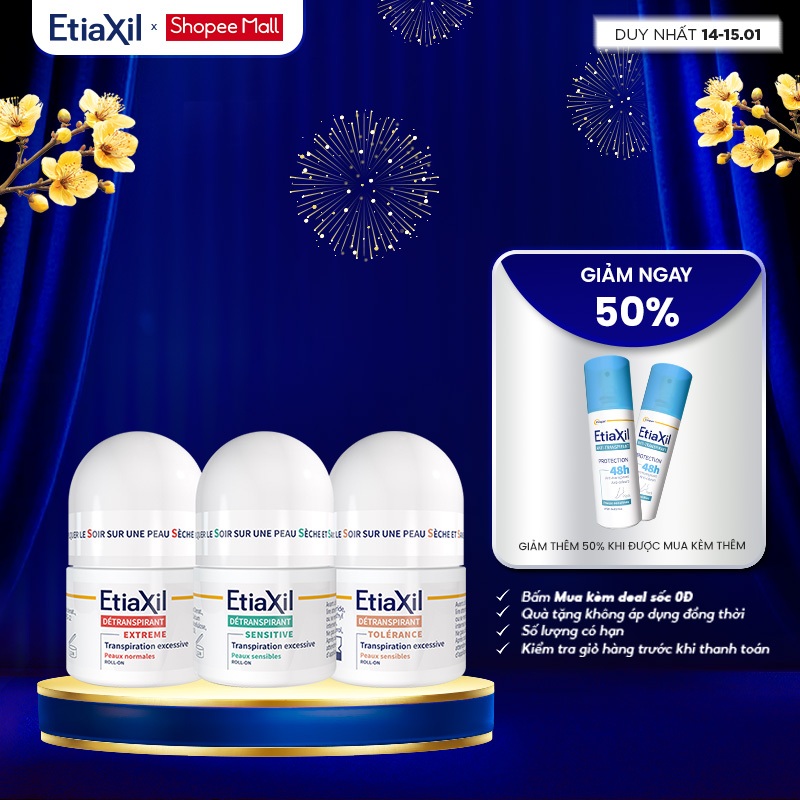 Lăn Khử Mùi Và Ngăn Mồ Hôi Dòng Chuyên Sâu Etiaxil 15ml