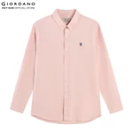 GIORDANO Áo Sơ Mi Dài Tay Nam Thêu Logo Sư Tử Cotton Oxford Lion Shirt 01045083 — ảnh 3