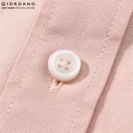 GIORDANO Áo Sơ Mi Dài Tay Nam Thêu Logo Sư Tử Cotton Oxford Lion Shirt 01045083 — ảnh 5