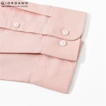 GIORDANO Áo Sơ Mi Dài Tay Nam Thêu Logo Sư Tử Cotton Oxford Lion Shirt 01045083 — ảnh 8