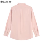 GIORDANO Áo Sơ Mi Dài Tay Nam Thêu Logo Sư Tử Cotton Oxford Lion Shirt 01045083 — ảnh 4