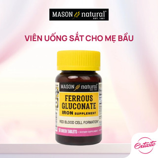 Viên uống sắt bà bầu Mason Natural Ferrouse Gluconate bổ máu 50/ 100 viên