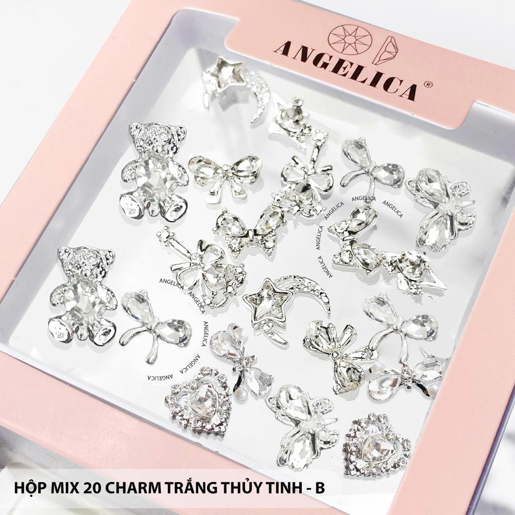Hộp Mix 20 Charm Kiểu Dáng Siêu Xinh ANGELICA - Trang Trí Móng Tay