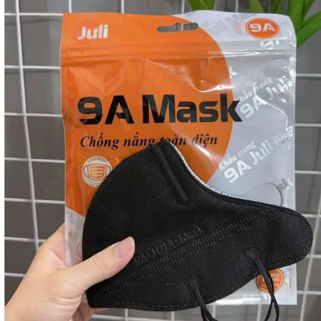 Set 100c Khẩu Trang 9A JULI 5 lớp kháng khuẩn form to che kín gò má