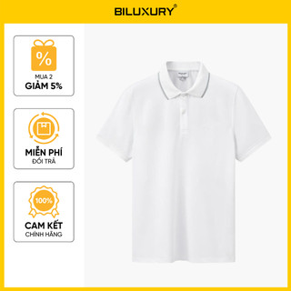 [T7_SALE 20%_HT] Áo Polo Trắng Thiết Kế Basic 9APCT054TRK Biluxury Thoáng Mát Bền Màu