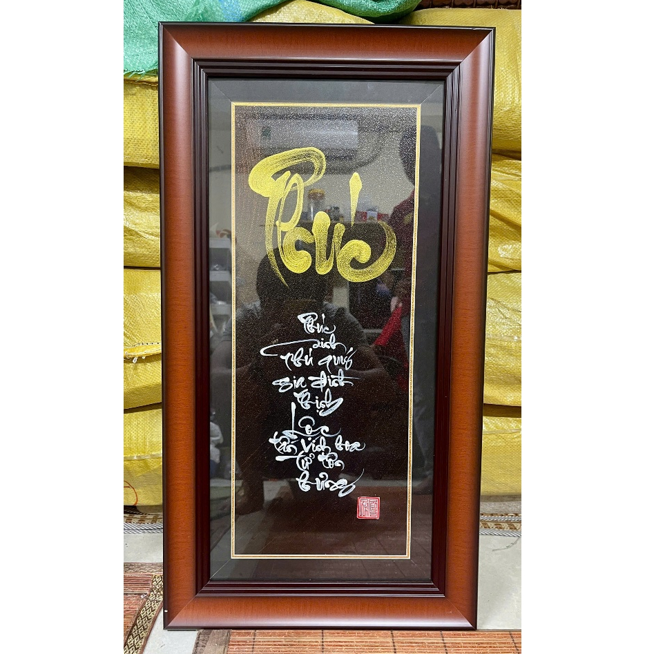 Thư pháp chữ Phúc, chữ viết tay thủ công, làm quà tặng ý nghĩa, tranh treo tường