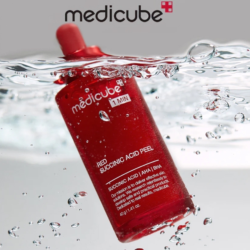 Serum/ Tinh Chất Giảm Mụn, Làm Sạch Da MEDICUBE, Red Succinic Acid Clarifying/ Red Acne Succinic Acid Peel 40ml