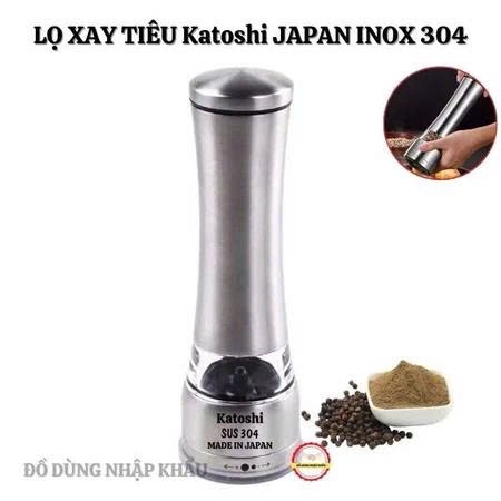 Dụng cụ xay tiêu cao cấp Kato-si Japan bằng Inox 304 không gỉ--Phiên bản mới nhất 2026