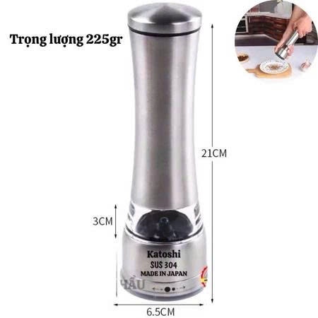 Dụng cụ xay tiêu cao cấp Kato-si Japan bằng Inox 304 không gỉ--Phiên bản mới nhất 2026