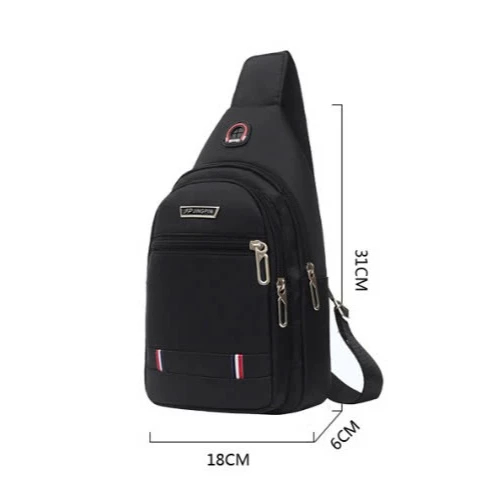 [Peinn] Túi đeo chéo nam vải canvas chống nước 3 ngăn , Combo Túi chéo nam & Bọc CCCD chống chầy xước DODANA