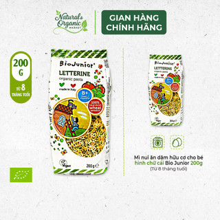 Mì Nui Ăn Dặm Hữu Cơ Hình Chữ Cái Bio Junior 200g Cho Bé Từ 8 Tháng Tuổi Bổ Dưỡng – Natural Market