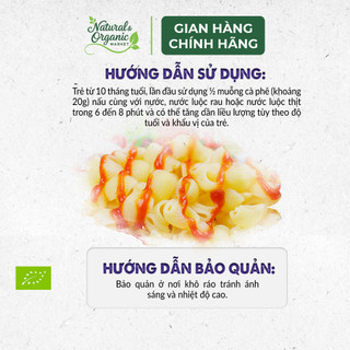 Mì Nui Ăn Dặm Hữu Cơ Hình Vỏ Sò Bio Junior 200g Cho Bé Từ 10 Tháng Tuổi Bổ Dưỡng – Natural Market