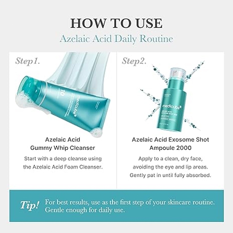 Serum Vi Gai Dịu Da, Dưỡng Sáng, Mờ Thâm MEDICUBE Azelaic Acid Exosome Shot Serum Shot 2000/7500 30ml