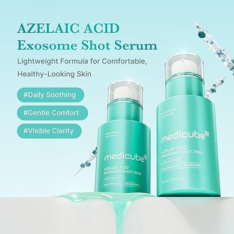 Serum Vi Gai Dịu Da, Dưỡng Sáng, Mờ Thâm MEDICUBE Azelaic Acid Exosome Shot Serum Shot 2000/7500 30ml