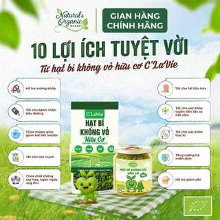 Hạt bí không vỏ hữu cơ C'LaVie 90g/200g - Natural Market