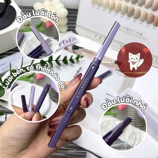 [AMORTALS] Bộ Dụng Cụ Cắt Tỉa Lông Mày AMORTALS 3 Món Màu Tím, Dao Cạo Hai Đầu, Kéo, Nhíp