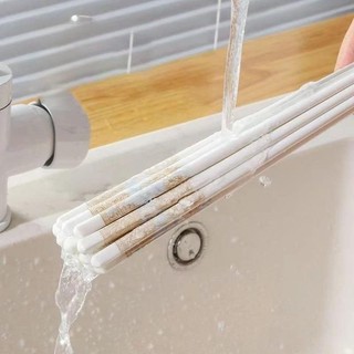 SET 5 ĐÔI ĐŨA SỨ Dùng Trong Gia Đình, Nhà Hàng Chịu Nhiệt, Sang Trọng - Đũa Sứ Hoạ Tiết Hoa Phong Cách HOÀNG GIA Cao Cấp