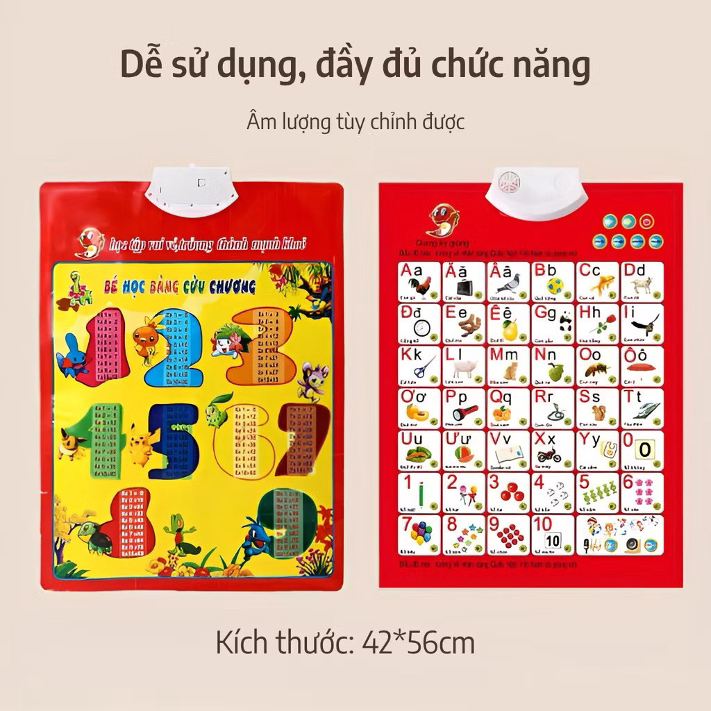 Bảng chữ cái tiếng Việt điện tử cho bé – Có giọng nói, học số & chữ – Sansanvu