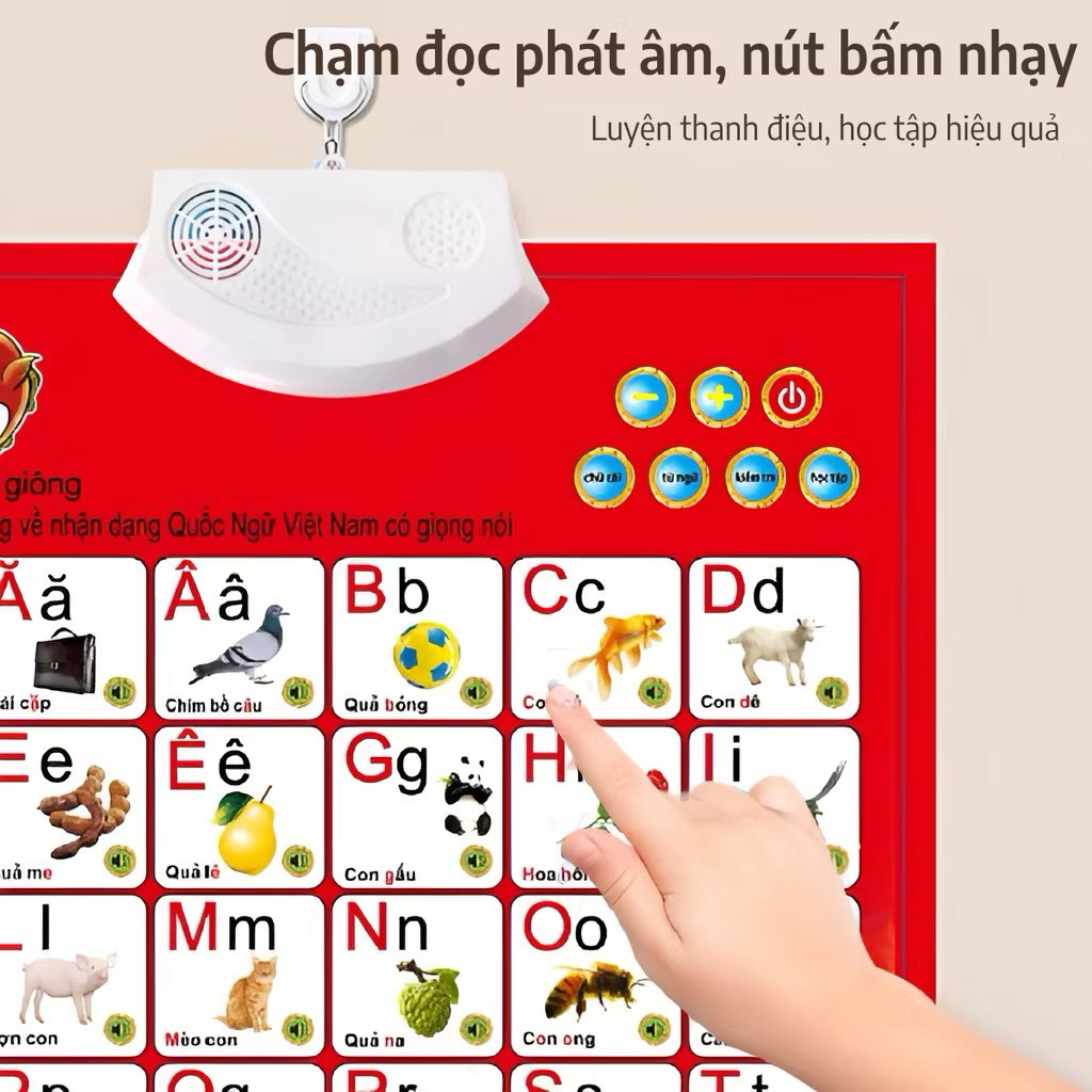 Bảng chữ cái tiếng Việt điện tử cho bé – Có giọng nói, học số & chữ – Sansanvu