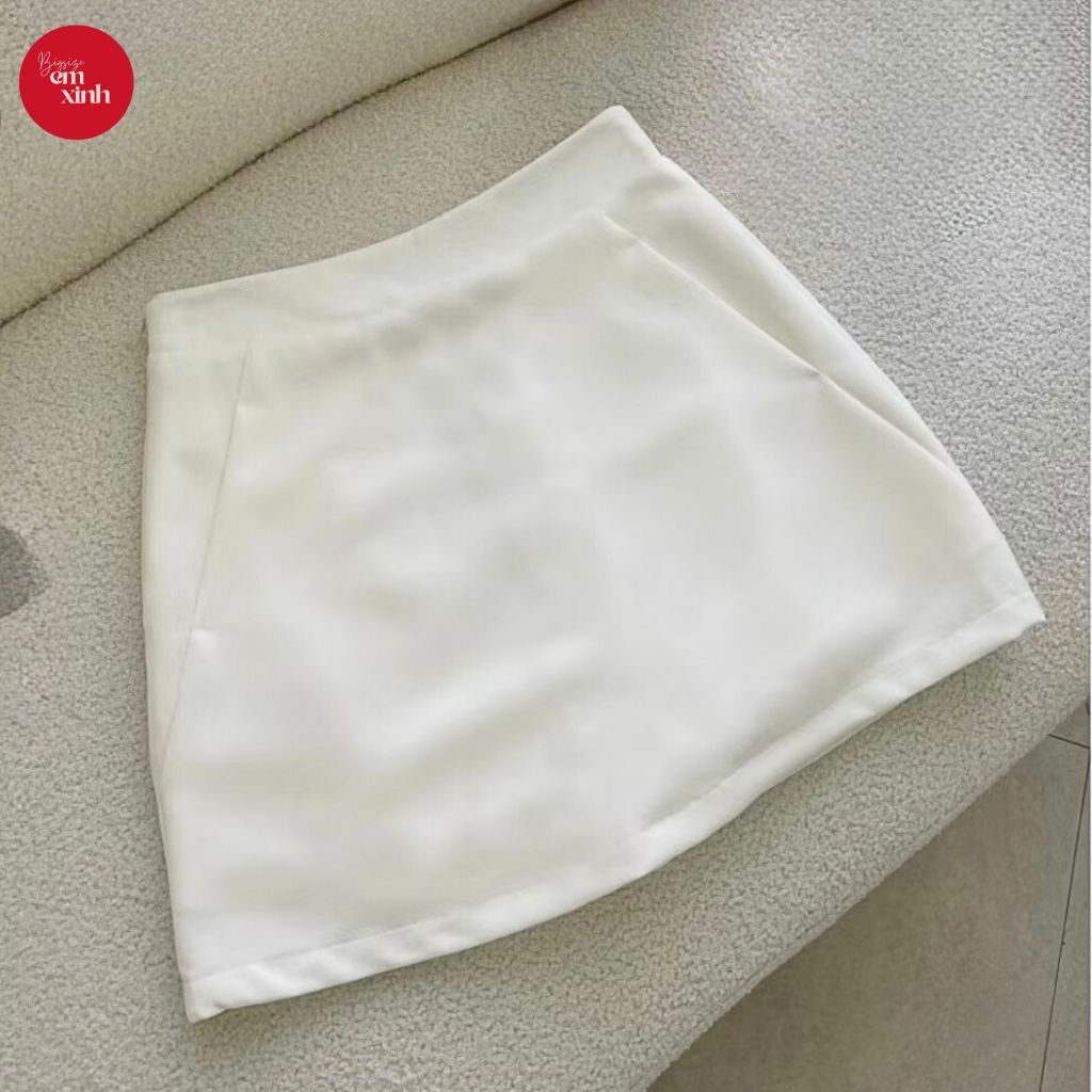 Chân váy chữ A lưng thun khóa kéo Bs046 có quần bảo hộ thời trang nữ - Em Xinh Bigsize