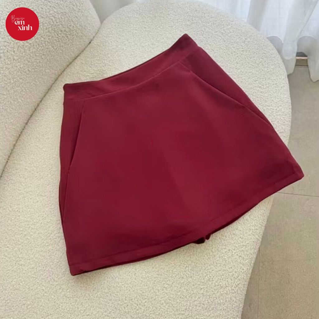 Chân váy chữ A lưng thun khóa kéo Bs046 có quần bảo hộ thời trang nữ - Em Xinh Bigsize