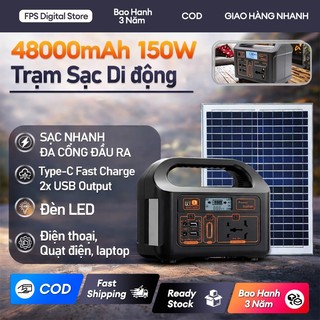 Trạm sạc di động 150W 768Wh - SẠC 6 THIẾT BỊ, PIN LiFePO4 CHỐNG CHÁY, ĐÈN LED - ĐI PHƯỢT/CẮM TRẠI
