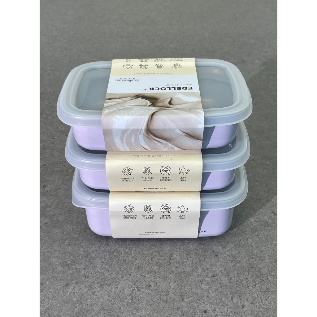 Tặng 1 hộp 400ml ) Combo 3 hộp đựng thực phẩm Edelkochen Edellock  Collection kháng khuẩn cao - màu random | Shopee Việt Nam