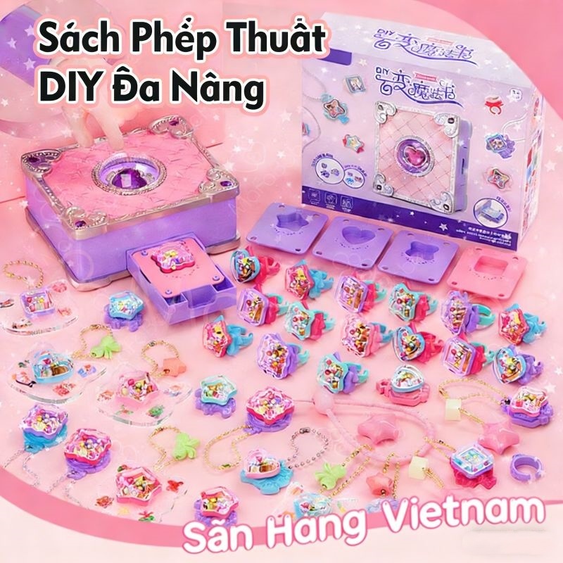 Bộ làm vòng tay móc chìa khóa sách ma thuật DIY trang sức trẻ em đồ chơi cho bé gái