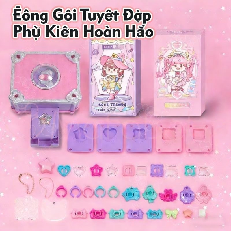 Bộ làm vòng tay móc chìa khóa sách ma thuật DIY trang sức trẻ em đồ chơi cho bé gái