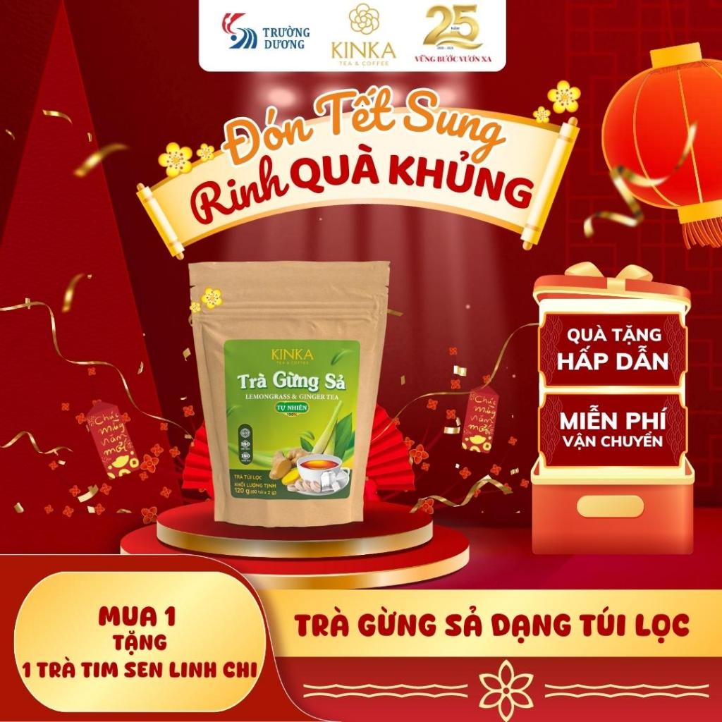 KINKA - Trà Gừng Sả túi lọc - 120g (2g x 60 túi)