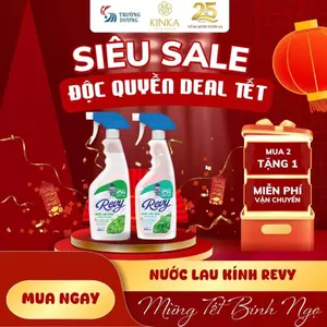 Nước Lau Cửa Kính 500ml - Chai Nước Rửa Kính Revy công nghệ Nhật Bản Lưu Hương Thơm