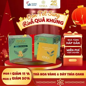 KINKA - Trà Hoa Vàng Gia Lai & Dây Thìa Canh - DIABETEA | Hộp 40g (20 gói x 2g)