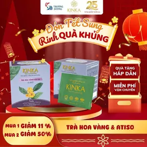 KINKA Trà Hoa Vàng Gia Lai & Atiso - hỗ trợ chức năng gan, chống oxy hoá - Hộp 20 gói x 2g