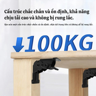 Bản Lề Gập Tự Khóa 0-90-180 Độ | Khớp Gập Chân Bàn, Bàn Gấp, Kệ Gấp, Giá Đỡ Gập Chịu Lực 49x53x71mm