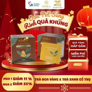KINKA - Trà Hoa Vàng Gia Lai & Trà Xanh Cổ Thụ - EVERGREEN 20 gói x 2g