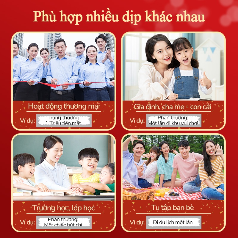 Thẻ cào may mắn Tết 2026 - Combo 160 thẻ cào quà tặng dễ thương ghi lời chúc và tạo niềm vui trúng thưởng