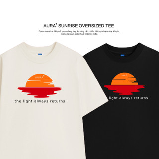 Áo Thun Aura✦ Sunrise Oversized Tee 100% Cotton Unisex T-shirt