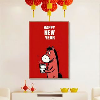 Tranh Canvas Treo Tường Chủ Đề Ngày Tết BH221 - Đồ Decor, Trang Trí Tết Cho Quán Nước, Nhà Hàng, Homestay Cao Cấp