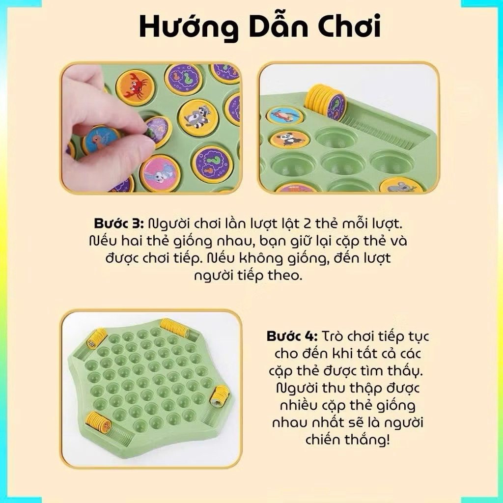 Cờ Lật Giáo Dục 2in1 Anbebe – Trò Chơi Trí Tuệ Tìm Cặp Hình Giống Nhau